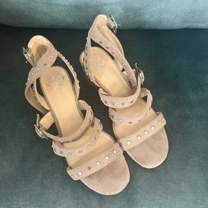 Vince Camuto Tan Embellished Dress Sandals Size 8